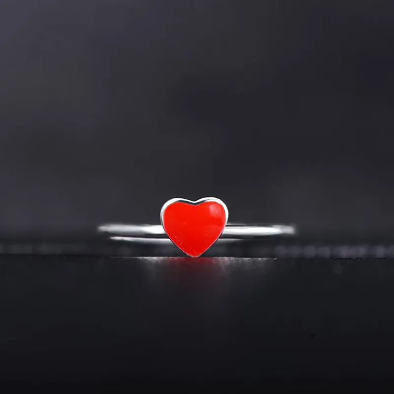 Heart Charm Minimalist Ring