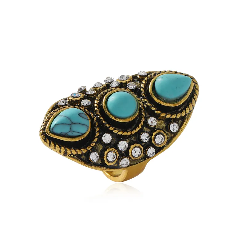 Boho Turquoise Statement Ring